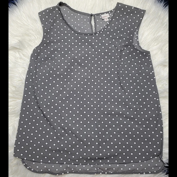 Merona Gray Star Print Blouse - Picture 1 of 6